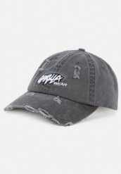 Galway Distressed Czapka - Washed Szary. Szare czapki męskie GORILLA WEAR, bez wzorów, z bawełny. Za 214.00 zł.