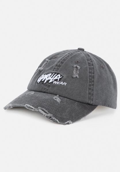 Galway Distressed Czapka - Washed Szary. Szare czapki męskie GORILLA WEAR, bez wzorów, z bawełny. Za 214.00 zł.