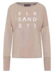 ELBSAND Koszulka "Ingiara" w kolorze beżowym rozmiar: M. Brązowe bluzki damskie ELBSAND, m, bez wzorów, bez kołnierzyka. Za 87.19 zł.