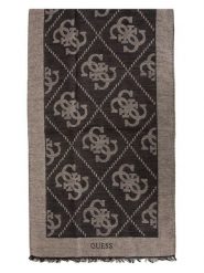 Guess Szal w kolorze brązowym - 180 x 53 cm rozmiar: onesize. Brązowe szaliki i kominy damskie Guess, z aplikacjami, z materiału. Za 266.01 zł.