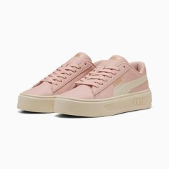 Buty sportowe damskie Puma SMASH PLATFORM V3 39075818. Czerwone buty sportowe na co dzień damskie Puma, bez wzorów, z gumy. Za 195.70 zł.