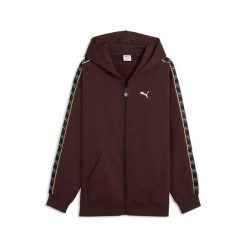 Bluza z kapturem z prążkowanym rewersem Puma. Brązowe bluzy z kapturem męskie Puma, m, z materiału. Za 345.99 zł.