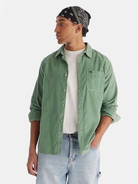 Quiksilver Koszula Smoke Trail EQYWT04652 Zielony Regular Fit. Zielone koszule męskie Quiksilver, l, bez wzorów, z bawełny, bez kołnierzyka, bez ramiączek. Za 299.99 zł.