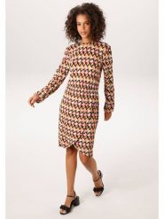 Aniston Sukienka ze wzorem rozmiar: 38. Sukienki damskie Aniston, bez wzorów, bez kołnierzyka, bez ramiączek, midi. Za 173.99 zł.