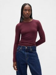 GAP Koszulka w kolorze bordowym rozmiar: XL. Czerwone bluzki damskie GAP, xl, bez wzorów, bez kołnierzyka. Za 82.83 zł.