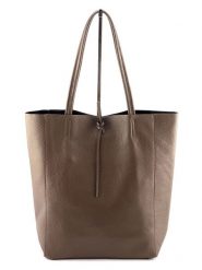 Marlon Skórzany shopper bag w kolorze ciemnobrązowym - 37 x 40 x 12 cm rozmiar: onesize. Brązowe shopper bag damskie Marlon, bez wzorów, z materiału, na ramię, bez dodatków. Za 218.95 zł.