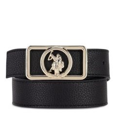 Pasek U.S. Polo Assn. Czarne paski damskie U.S. Polo Assn., bez wzorów. Za 149.99 zł.