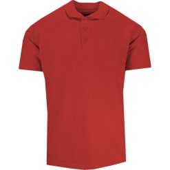 Koszulka POLO, Czerwona, Jednokolorowa, Męska, Krótki Rękaw, Casualowa. Czerwone koszulki polo męskie Vesari, m, bez wzorów, z bawełny, bez ramiączek. Za 85.00 zł.