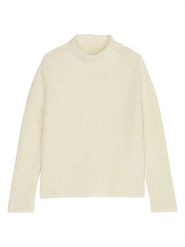 Marc O´Polo Sweter w kolorze kremowym rozmiar: XL. Brązowe golfy damskie xl, bez wzorów, z bawełny, bez ramiączek. Za 184.46 zł.