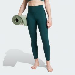 Legginsy All Me 7/8. Niebieskie legginsy damskie Adidas, l, bez wzorów, z materiału. Za 279.00 zł.
