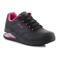 Buty Skechers Uno 2-2nd Best W 155542-BBK czarne. Czarne buty sportowe na co dzień damskie bez wzorów, z gumy. Za 490.22 zł.