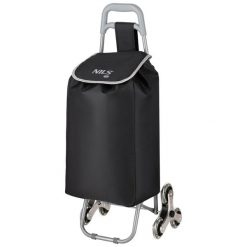 Wózek na zakupy/ torba na potrójnych kółkach 40L NC17206 Nils Camp. Czarne torebki klasyczne damskie NILS CAMP, bez wzorów, bez dodatków. Za 89.00 zł.