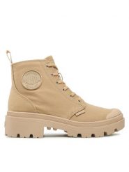Palladium Trapery Pallabase Twill 96907-227-M Beżowy. Brązowe trapery damskie Palladium, z materiału, bez obcasa. Za 319.99 zł.