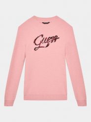 Guess Sweter J3BR06 Z2YA0 Różowy Regular Fit. Czerwone swetry dziewczęce Guess, z aplikacjami, z syntetyku, bez kołnierzyka. Za 139.99 zł.