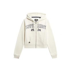 Króka, luźna, zapinana na zamek bluza z kapturem damska Superdry Athletic Essent. Białe bluzy z kapturem damskie Superdry. Za 327.70 zł.