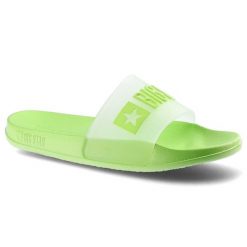 Klapki damskie Big Star, wodoodporne i na płaskiej podeszwie, zielone, FF274A204. Zielone klapki damskie Big Star, bez wzorów, bez obcasa, na płaskiej podeszwie. Za 45.00 zł.