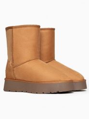 ISLAND BOOT Botki zimowe w kolorze jasnobrązowym rozmiar: 39. Brązowe botki damskie Island Boot, na zimę, bez obcasa, bez zapięcia. Za 173.99 zł.