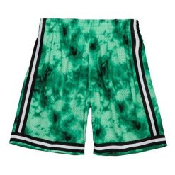 Szorty Boston Celtics Galaxy Swingman 1985/86. Zielone szorty damskie Mitchell & Ness, bez wzorów, sportowe. Za 447.50 zł.