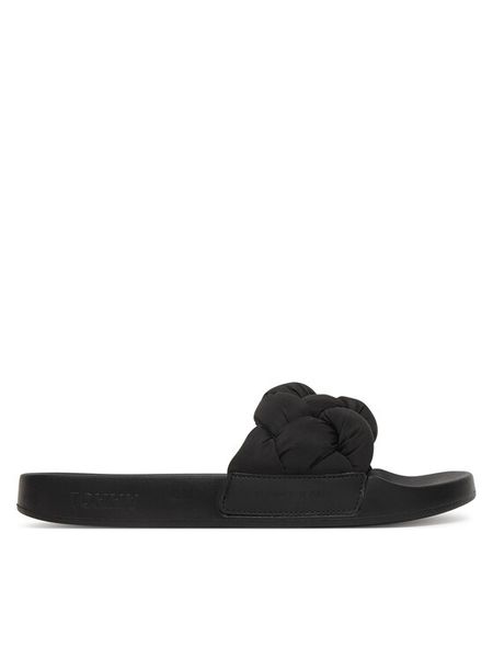 Tommy Jeans Klapki Tjw Braided Slides EN0EN02975 Czarny. Czarne klapki damskie Tommy Jeans, bez wzorów, z jeansu, bez obcasa. Za 188.99 zł.