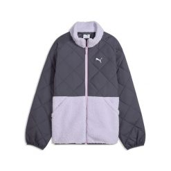 Młodzieżowa pikowana kurtka o luźnym kroju PUMA. Niebieskia kurtki damskie Puma, m, bez wzorów, z materiału, bez kaptura. Za 279.00 zł.