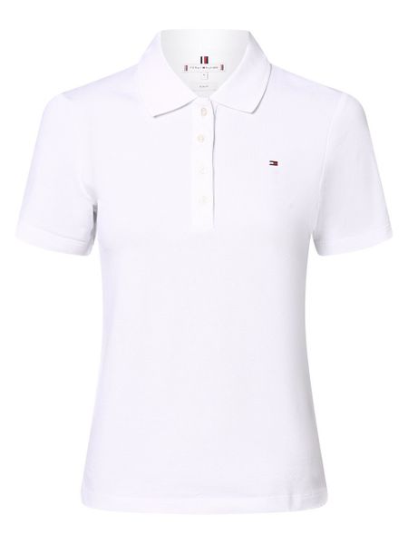 Tommy Hilfiger koszulka polo Kobiety Bawełna biały, L. Białe topy sportowe damskie Tommy Hilfiger, l, bez wzorów, z bawełny, bez ramiączek. Za 349.95 zł.