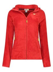 Canadian Peak Kurtka polarowa "Upaloodeak" w kolorze czerwonym rozmiar: XL. Czerwone kurtki damskie Canadian Peak, xl, bez wzorów, z materiału, bez kaptura. Za 100.99 zł.