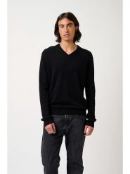 AUTHENTIC CASHMERE Kaszmirowy sweter "Timeo" w kolorze czarnym rozmiar: M. Czarne swetry męskie AUTHENTIC CASHMERE, m, bez wzorów, z kaszmiru, bez kołnierzyka. Za 413.99 zł.