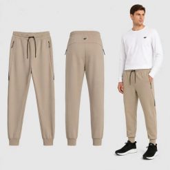 SPODNIE MĘSKIE SPORTOWE 4F JOGGERY DRESOWE BEŻOWE. Brązowe spodnie sportowe męskie 4f, z dresówki. Za 159.99 zł.