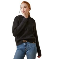 Bluza z kapturem damska Ariat Los Altos. Czarne bluzy z kapturem damskie Ariat, na jesień, xl, z wełny. Za 506.00 zł.