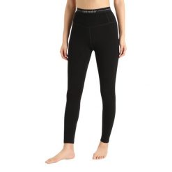 Legginsy Termoaktywne Damskie Icebreaker 260 Tech High Rise Leggins. Czarne bielizna termoaktywna damska Icebreaker, l, bez wzorów, z wełny. W wyprzedaży za 415.25 zł.