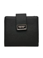 Nine West Portfel CEO-NW-W1-008-SS26 Czarny. Czarne portfele damskie Nine West, bez wzorów, z materiału. Za 69.99 zł.