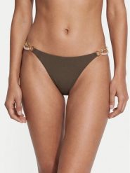 Guess Dół od bikini E6GO00 KF412 Brązowy. Brązowe bikini damskie Guess, z aplikacjami. Za 299.99 zł.