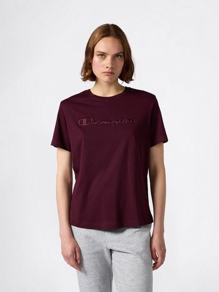 Champion Koszulka w kolorze fioletowym rozmiar: XL. Różowe bluzki damskie CHAMPION, xl, bez wzorów, z bawełny, bez kołnierzyka, bez ramiączek. Za 74.11 zł.