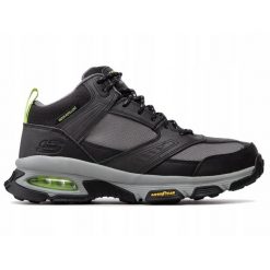 Buty trekkingowe na co dzień męskie SKECHERS BULLDOZER wysokie skóra. Czarne buty trekkingowe męskie Skechers, ze skóry, bez zapięcia. Za 379.00 zł.