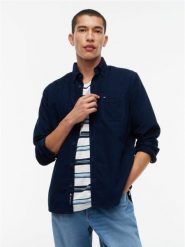 Tommy Jeans koszula z sztruksu Mężczyźni Regular Fit Bawełna niebieski, L. Niebieskie koszule męskie Tommy Jeans, l, bez wzorów, z bawełny, bez kołnierzyka, bez ramiączek. Za 349.95 zł.