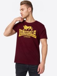 T-shirt o klasycznym kroju Lonsdale Logo. Czerwone t-shirty męskie Lonsdale, m, bez wzorów, z bawełny, bez kołnierzyka. Za 129.90 zł.
