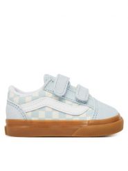 Vans Tenisówki Old Skool V VN000CTGFOA1 Błękitny. Niebieskie buty sportowe dziewczęce Vans, bez wzorów, ze skóry, bez zapięcia. Za 219.99 zł.