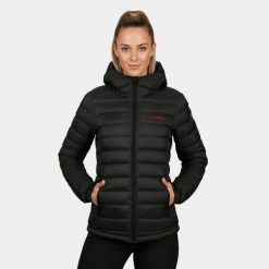 Kurtka damska Alpinus Tunari. Czarne kurtki damskie Alpinus, na jesień, s, z aplikacjami, z materiału, z kapturem. Za 349.00 zł.