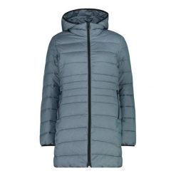 Cmp Parka Damski Zip z Kapturem z poliamidu i poliestru – L523 Cool Blue Mel. Niebieskie parki damskie CMP, l, bez wzorów, z materiału. Za 699.99 zł.