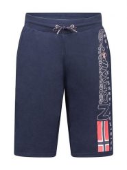 Geographical Norway Bermudy dresowe "Pogo" w kolorze granatowym rozmiar: M. Niebieskie szorty męskie Geographical Norway, bez wzorów, z dresówki. Za 73.99 zł.