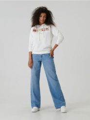 Bluza Spice Girls - kremowy. Białe bluzy bez kaptura damskie Sinsay, l, bez wzorów, bez ramiączek, bez kaptura. Za 79.99 zł.