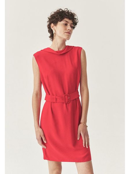 TATUUM Sukienka w kolorze różowym rozmiar: 34. Różowe sukienki damskie Tatuum, bez wzorów, z tkaniny, bez kołnierzyka, bez ramiączek, mini. Za 141.85 zł.