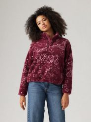 Levi´s Bluza polarowa w kolorze bordowym rozmiar: S. Czerwone bluzy bez kaptura damskie s, z polaru. Za 158.10 zł.