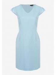 More & More Sukienka w kolorze błękitnym rozmiar: 38. Niebieskie sukienki damskie MORE & MORE, bez wzorów, bez kołnierzyka, bez ramiączek, mini. Za 156.98 zł.