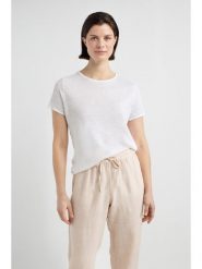 Josephine & Co Koszulka "Joan" w kolorze białym rozmiar: L. Białe bluzki damskie Josephine & Co, l, bez wzorów, ze lnu, bez kołnierzyka, bez ramiączek. Za 95.99 zł.