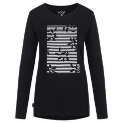 Koszulka damska z długim rękawem z bawełny organicznej - elegancki design. Fioletowe t-shirty damskie Lowa, bez wzorów, z bawełny, bez kołnierzyka. Za 70.50 zł.