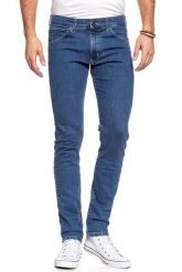 MĘSKIE SPODNIE JEANSOWE WRANGLER TEXAS SLIM STONEWASH W12S33010 112141144. Spodnie materiałowe męskie Wrangler, bez wzorów, z jeansu. Za 199.99 zł.