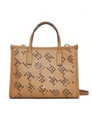 Tommy Hilfiger Torebka Th City Mini AW0AW17500 Brązowy. Brązowe torebki klasyczne damskie Tommy Hilfiger, bez wzorów, ze skóry, bez dodatków. Za 419.99 zł.