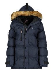 Canadian Peak Kurtka zimowa "Bukka" w kolorze granatowym rozmiar: M. Niebieskie kurtki damskie Canadian Peak, na zimę, m, z aplikacjami, z puchu, bez kaptura. Za 242.13 zł.