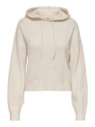 JDY Bluza w kolorze kremowym rozmiar: XL. Brązowe bluzy z kapturem damskie JDY, xl, prążkowane. Za 70.24 zł.